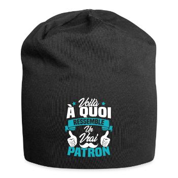 Voilà à quoi ressemble un vrai patron - Bonnet en jersey - noir - Devant