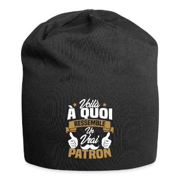 Voilà à quoi ressemble un vrai patron - Bonnet en jersey - noir - Devant