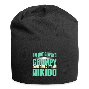 Im not alsways grumpy something i train aikido - Jersey-Beanie - Schwarz - Vorne