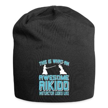 This is what an awesome aikido insturctor looks - Jersey-Beanie - Schwarz - Vorne