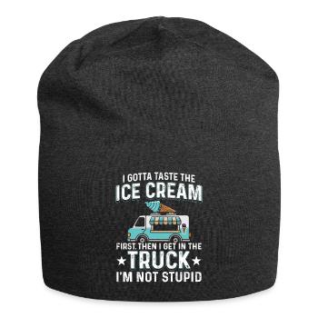 Eiscreme Schmelzen Gefrorenes Süßes Dessert Liebha - Jersey-Beanie - Anthrazit - Vorne