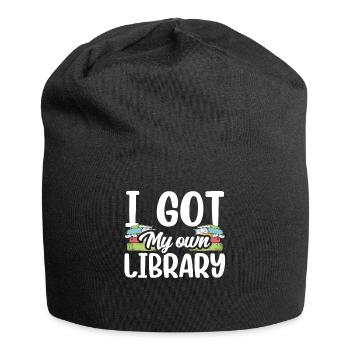 Ich Habe Meine Eigene Bibliothek Bibliothekar - Jersey-Beanie - Schwarz - Vorne