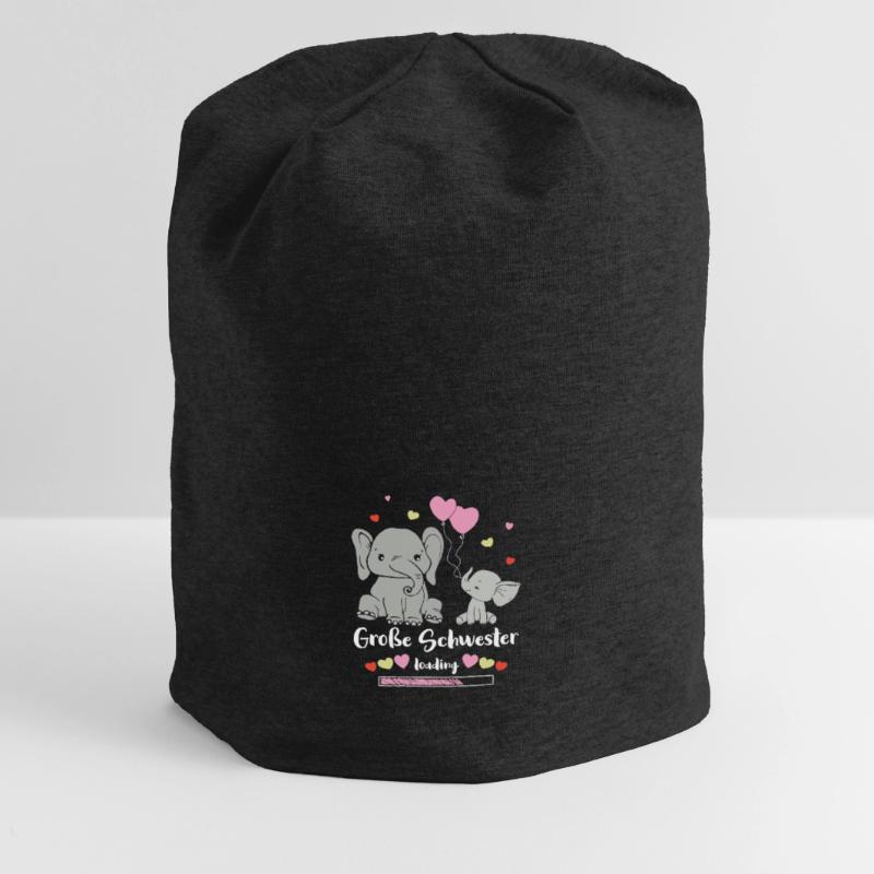 Große Schwester Loading Elefant Jersey-Beanie