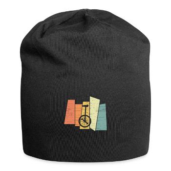 Vintage Unicycle Unicyclist - Jersey Beanie - black - Front