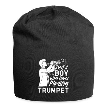 Trumpet Player Just A Boy Who - Jersey-Beanie - Schwarz - Vorne