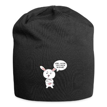Lebe Lache Lass Mich In Ruhe - Jersey-Beanie - Schwarz - Vorne