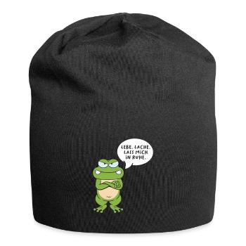 Lebe Lache Lass Mich In Ruhe - Jersey-Beanie - Schwarz - Vorne
