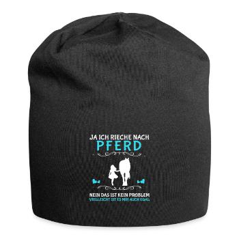 Ja Ich Rieche Nach Pferd Kein Problem - Jersey-Beanie - Schwarz - Vorne