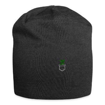 Chest pocket Ficus - Jersey Beanie - charcoal grey - Front