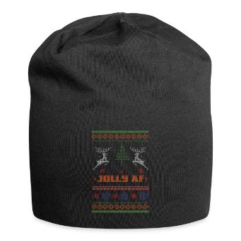 Rentiere Hässlicher Dezember Jolly As Ugly Weihnachten - Jersey-Beanie - Schwarz - Vorne