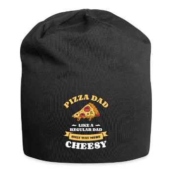 Pizza Dad Like A Regular Dad Only Way More Cheesy - Jersey-Beanie - Schwarz - Vorne