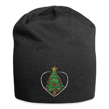 Weihnachtsbaum Christbaum Weihnachtsstern - Jersey-Beanie - Schwarz - Vorne