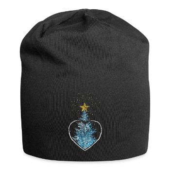 Christmas tree Christmas tree Christmas tree decorations - Jersey Beanie - black - Front