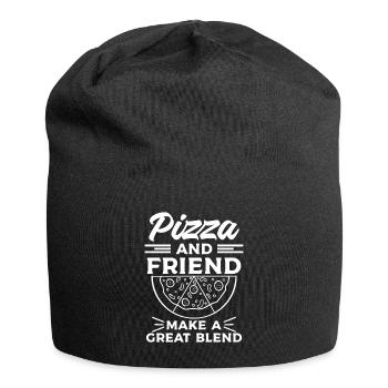 Pizza And Friend Make A Great Blend - Jersey Beanie - black - Front
