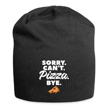 Sorry Can't Pizza Bye - Jersey-Beanie - Schwarz - Vorne