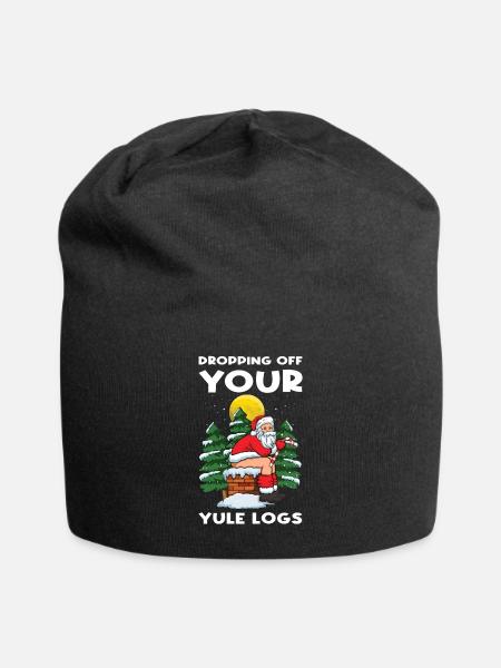 Dezember Santa Poop Witz Lustige Weihnachten - Jersey-Beanie - sort