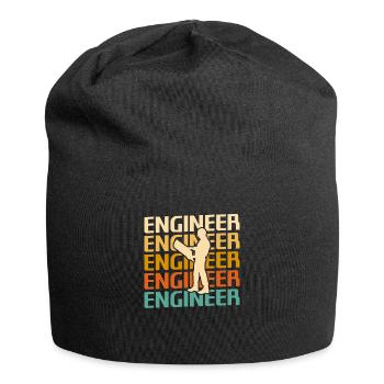 Retro Vintage Classic Engineer Engineering - Jersey Beanie - black - Front