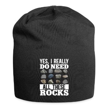 Rockhound Geology Rock Collecting Stone Collectors - Jersey Beanie - black - Front