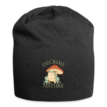 Decrime Nature Colorful Magic Mushroom Frog - Jersey-Beanie - Schwarz - Vorne