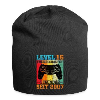 Gaming Geburtstag 2007 Level 16 - Jersey-Beanie - Schwarz - Vorne