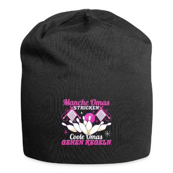Keglerin Coole Omas gehen Kegeln Kegelclub - Jersey-Beanie - Schwarz - Vorne