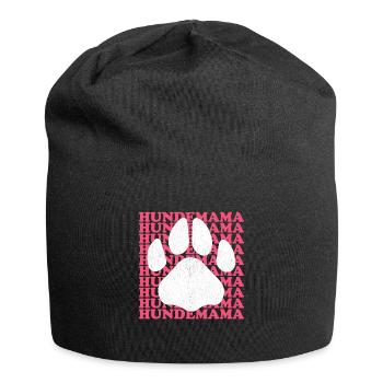 Hundemama Hundebesitzerin Frauchen Geschenk - Jersey-Beanie - Schwarz - Vorne