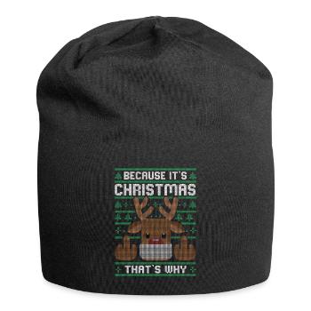 Noël moche Cadeau de Noël moche - Bonnet en jersey - noir - Devant