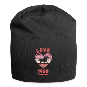 Amour équitation anniversaire novembre 1968 - Bonnet en jersey - noir - Devant