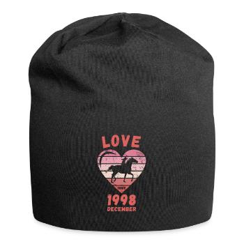 Love Horse Riding Birthday Décembre 1998 - Bonnet en jersey - noir - Devant