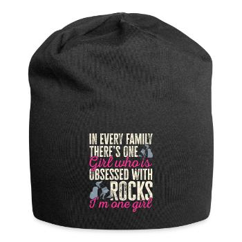 Rockhound Geology Rock Collecting Stone Collectors - Jersey Beanie - black - Front