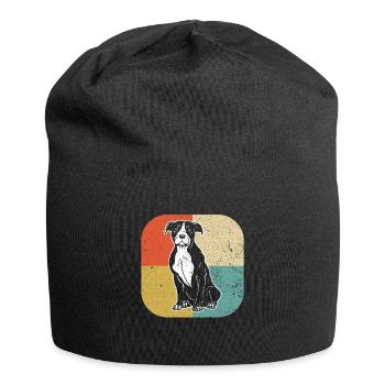American Staffordshire Bull Terrier Staffy Dog - Jersey Beanie - black - Front