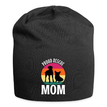 Proud rescue mom - Jersey Beanie - black - Front