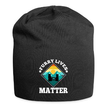Les vies poilues comptent - Bonnet en jersey - noir - Devant
