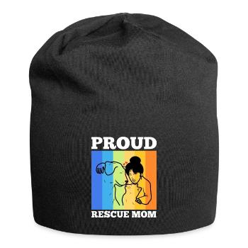 Proud rescue mom - Jersey-Beanie - Schwarz - Vorne