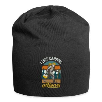 J'aime camper les campeurs en solo Bigfoot Sasquatch - Bonnet en jersey - noir - Devant