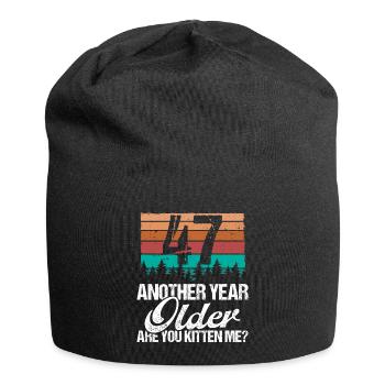 47 Year Old Funny Cat Lover Humor Kitten Me Idea - Jersey-Beanie - Schwarz - Vorne