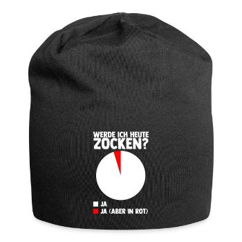 WERDE ICH HEUTE ZOCKEN? Gaming Gamer Zocken Konsol - Jersey-Beanie - Schwarz - Vorne