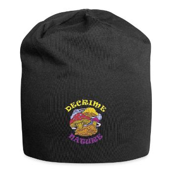 Decrime Nature Colorful Magic Mushroom Trippy - Jersey-Beanie - Schwarz - Vorne
