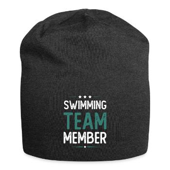 Équipe de natation - Bonnet en jersey - charbon - Devant