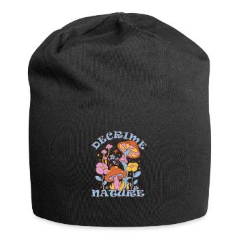 Decrime Nature Colorful Magic Mushroom Trippy - Jersey-Beanie - Schwarz - Vorne
