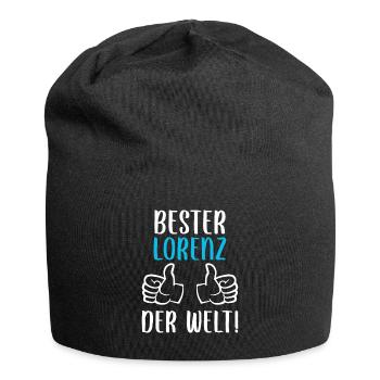 Lorenz First name Surname Birthday - Jersey Beanie - black - Front