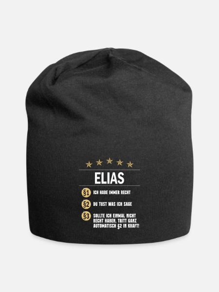 Elias Habe immer Recht Namenstag - Jersey-Beanie - Schwarz