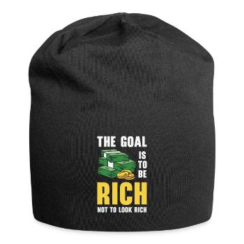 Objectifs d’argent Citations de vie Message positif - Bonnet en jersey - noir - Devant