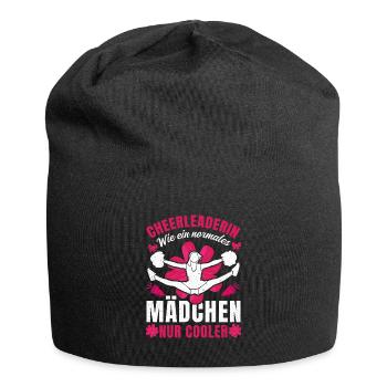 Cheerleaderin wie ein normales Mädchen nur cooler - Jersey-Beanie - Schwarz - Vorne