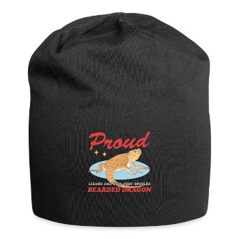 Bearded Dragon Dad Bearded Reptiles Gift - Jersey Beanie - black - Front