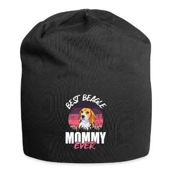 Beste Beagle Mama aller Zeiten - Jersey-Beanie - Schwarz - Vorne