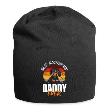 Best dachshund daddy ever - Jersey Beanie - black - Front