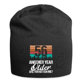 56 Year Old Funny Cat Lover Humor Kitten Me Idea - Jersey-Beanie - Schwarz - Vorne