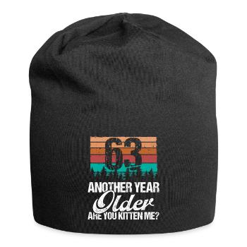 63 Year Old Funny Cat Lover Humor Kitten Me Idea - Jersey-Beanie - Schwarz - Vorne
