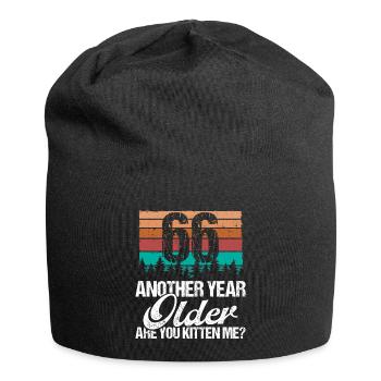 66 Year Old Funny Cat Lover Humor Kitten Me Idea - Jersey-Beanie - Schwarz - Vorne